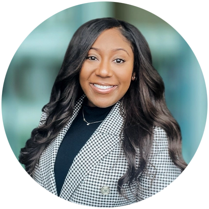 Professional headshot example of woman with window background